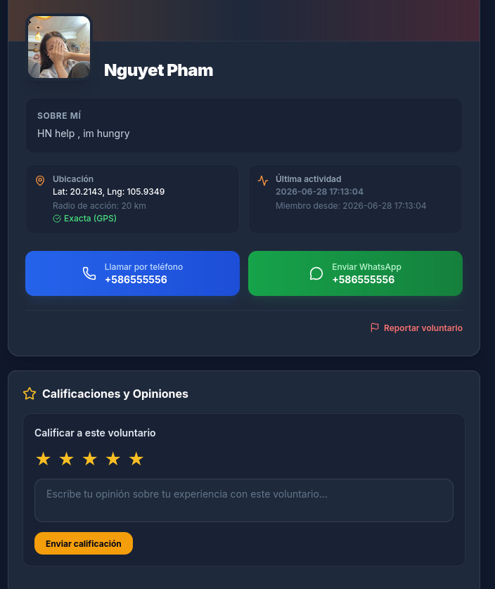 Perfiles de voluntarios