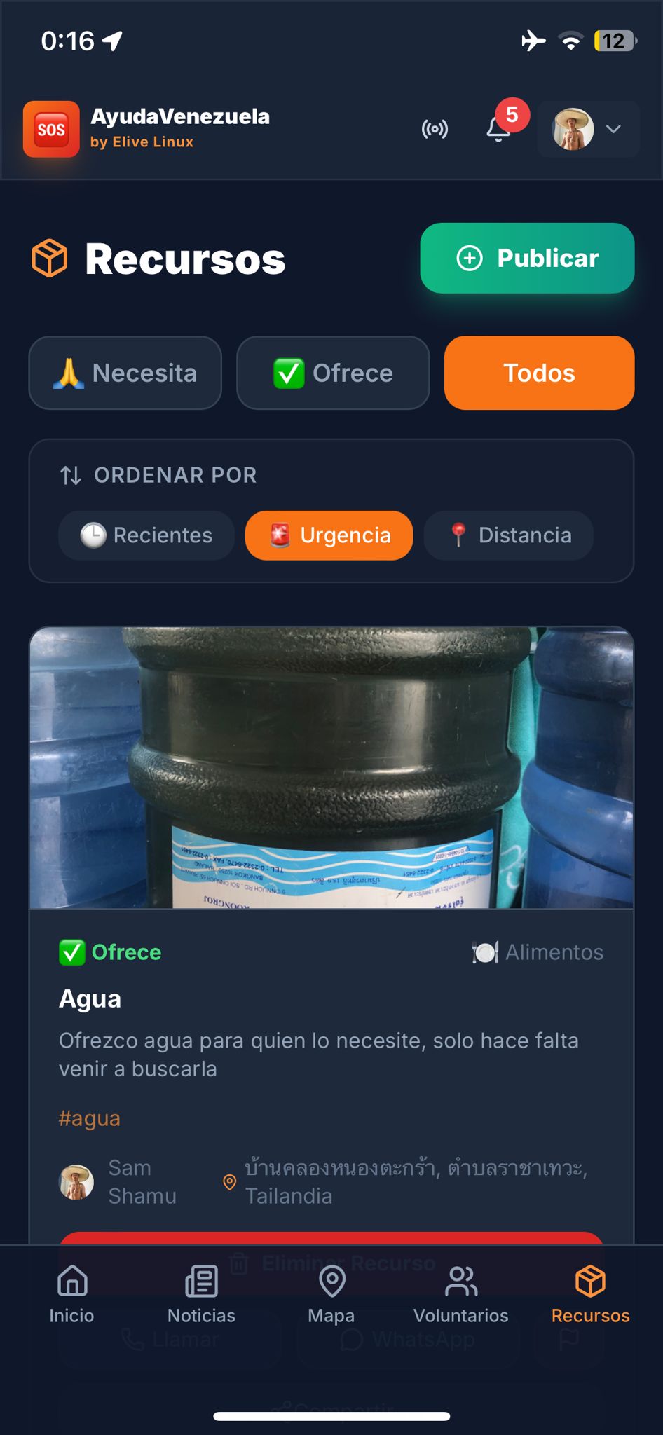 Recurso: agua potable